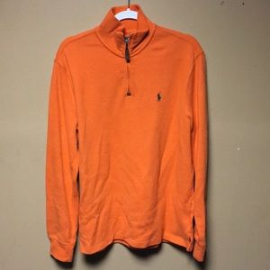 Men’s Quarter Zip Orange Pullover